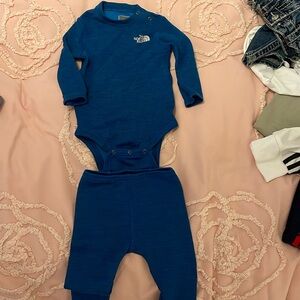 Northface fleece thermals size 12 to 18 months
